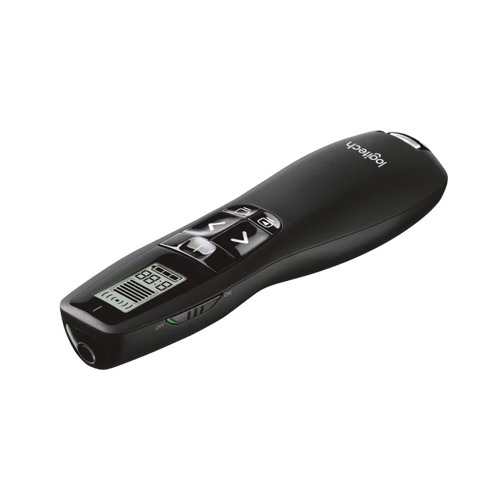 Logitech R800 Laser Presentation Remote LCD display