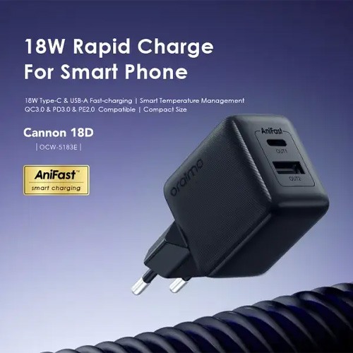 Oraimo OCW-5183E+M53 M-USB 18W RAPID CHARGER